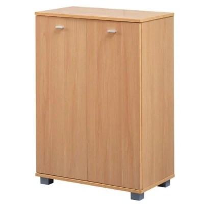 Abbildung von FINEBUY Schuhschrank SuVa2373_1 (Buche 60x90x35 cm, Schuhregal mit 2 Türen Modern) Schuhkommode Flur für 12 Paar Schuhe, Flurschrank