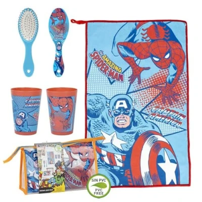 Abbildung von MARVEL Kulturbeutel Avengers Kulturtasche Pflegetasche Gefüllt und perfekt für Kinder