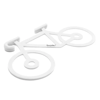 Abbildung von baiki Fahrrad Universal Spanngummi, Handy Taschenlampe Jacke Werkzeug Halterung. Silikonband, extra stark Gepäckspanner, Expander, Gummiband (Weiß_)