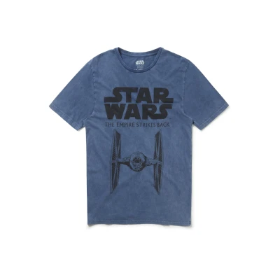 Abbildung von Recovered T Shirt &quot;Star Wars Empire Strikes Back Tie Fighter Washed&quot;, im zeitlosen Design