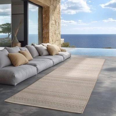 Abbildung von Carpettex Outdoorteppich Boho Design, Läufer, Höhe: 5 mm, Outdoor Teppich Wetterfest Modern Design Wohnzimmer Küchen Terrasse