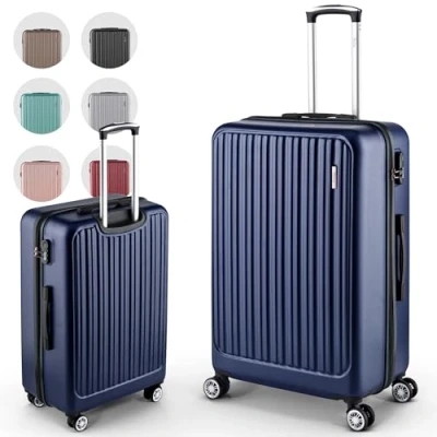 Abbildung von Easy Move ABS Hartschalenkoffer [ERGONOMISCH &amp; SICHER] Großer Trolley Koffer mit 360 Rädern, Zahlen Schloss reisekoffer groß, hartschalenkoffer, Luggage