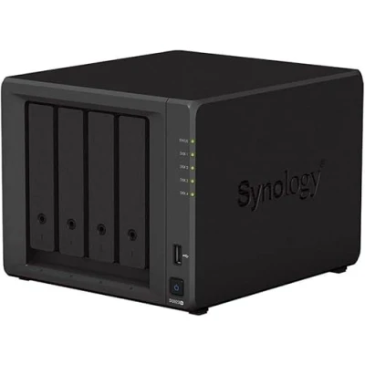 Abbildung von Synology DS923+ 4 Bay Diskstation NAS (AMD Ryzen™ Threads R1600 Dual Core 4GB Ram 2xRJ 45 1GbE LAN Port) 16TB Bundle mit 4X 4TB Plus Serie HDDs (HAT3300 4T)