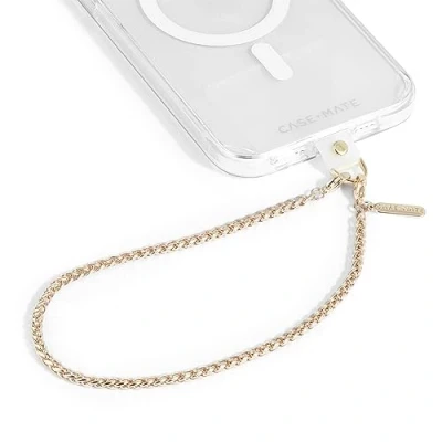 Abbildung von Case Mate Handy Anhänger mit Goldkette Abnehmbares Schlüsselband, freihändige Handschlaufe, Verstellbarer Telefonriemengriff für Frauen iPhone 15 Pro Max / 14 13 12
