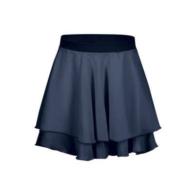 Abbildung von tanzmuster ® Ballettrock Mädchen Elli aus Chiffon zum Reinschlüpfen fürs Kinder Ballett in Marineblau, Größe 128/134