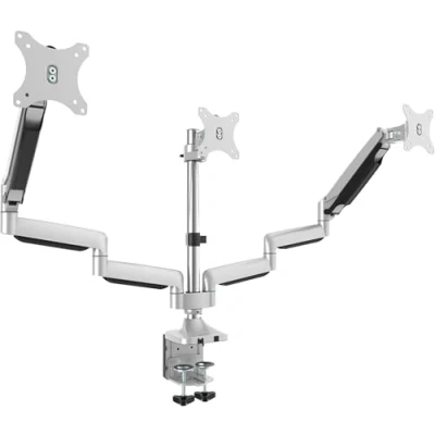 Abbildung von RICOO TS9911 Monitor Halterung, (bis 32 Zoll, Tischhalterung 3 Monitore Monitorständer Bildschirm Halter schwenkbar)