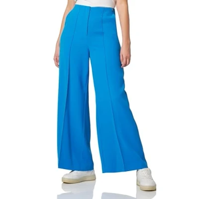 Abbildung von comma MIT Pintucks Stoffhose, Damen, Größe: 40x32, Royalblau