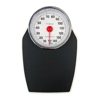 Abbildung von Haepi Mechanische Personenwaage, mit großem Tablett, Zahlen bis 150 kg