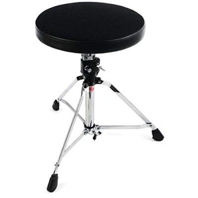 Abbildung von Gibraltar Schlagzeughocker, Drumhocker 9000 Series Air Tech Skinny, 9708AST (Durchmesser: 39cm, Dry Mesh Stoff Sitzfläche, Super Lock, Drehspindel zur Höhenverstellung, &#039;Super Foot&#039; Gummifüße)