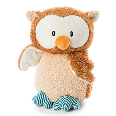 Abbildung von NICI 47093 Kuscheltier Baby Owlino mit drehbarem Kopf 40 cm Plüschtier für Mädchen, Jungen &amp; Babys Stofftier Eule zum Kuscheln, Spielen Schlafen Gemütliches Schmusetier ab 0 Monaten, BRAUN/GRÜN