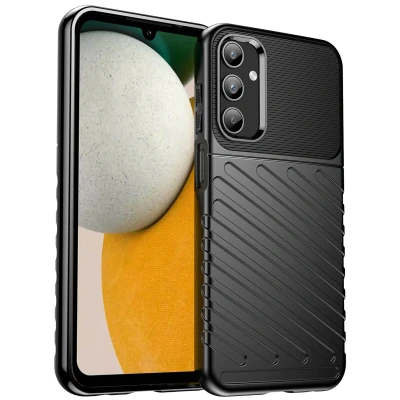 Abbildung von Samsung Galaxy A15 (4G) Hülle Silikon iMoshion Backcover/Soft Case Handyhülle Schwarz Shockproof/Stoßfest