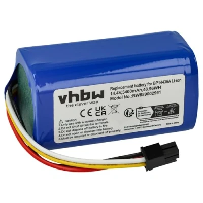 Abbildung von vhbw 1x Akku kompatibel mit Samsung VR5000RM, POWERBOT E, VR05R5050WK Saugroboter (3400 mAh, 14,4 V, Li Ion)