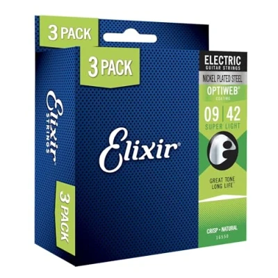 Abbildung von Elixir 16550 OPTIWEB Coating Super Light 9 42 3 PACK