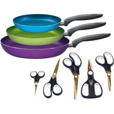 Abbildung von KING Pfannen Set, Aluminium, (Set, 8 tlg., 5 Scheren, 3 Pfannen), Induktion, Keramikbeschichtung