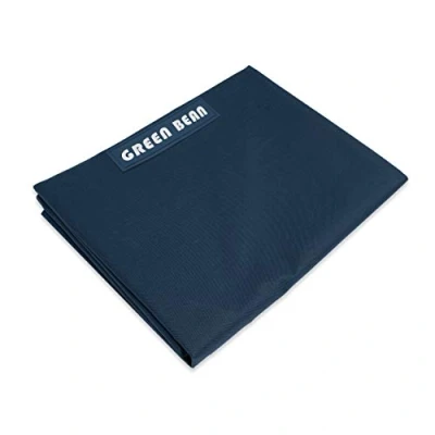 Abbildung von Green Bean Square XL Riesensitzsackhülle 120x160 cm PVC Bezug Indoor und Outdoor Sitzsackhülle Bag Sitzsackbezug ohne Füllung Lounge Chair Hülle abwaschbar Dunkelblau
