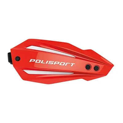 Abbildung von Polisport 8308600006 Handprotektoren Bullit FWA 2 Befestigungspunkte mit Kunststoffsteg MX Style aus Kunststoff inklusive Befestigungskit kompatibel Allen MX/Enduro Modellen in Farbe rot