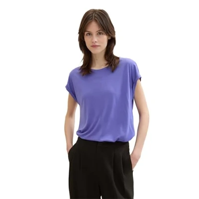 Abbildung von TOM Tailor Denim Fluent Tshirt basic, Damen, Größe: Medium, Vibrant purple