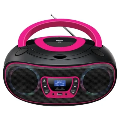 Abbildung von Denver TDB 212P CD Player (Retro Design, Bluetooth, Player, DAB+ mit LCD Display &amp; Lichteffekt)