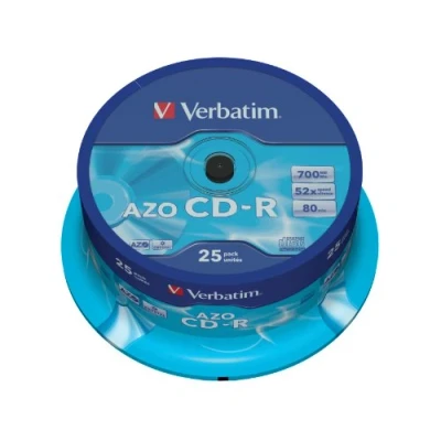Abbildung von Verbatim AZO CD R 52X 700MB Crystal 25 Pack, 43352 (25 Pack)