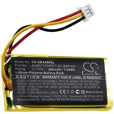 Abbildung von Akku kompatibel zu Sennheiser Typ BAP 800, 3,7V, Li Polymer