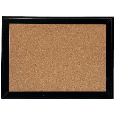 Abbildung von Nobo Kleine Kork Notiztafel mit Modernem Schwarzem Rahmen, Pinnwand, Wandmontage, Inkl. Befestigungskit, Zuhause/Büro, 585 x 430 mm, 1903922