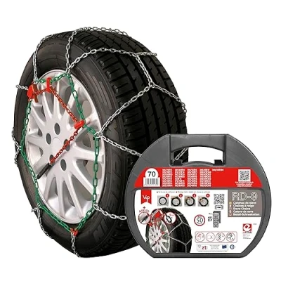 Abbildung von RD9 Schneeketten aus Metall, mm, Größe Nr. 70, Set mit 2 Stück, Handschuhe im Lieferumfang enthalten