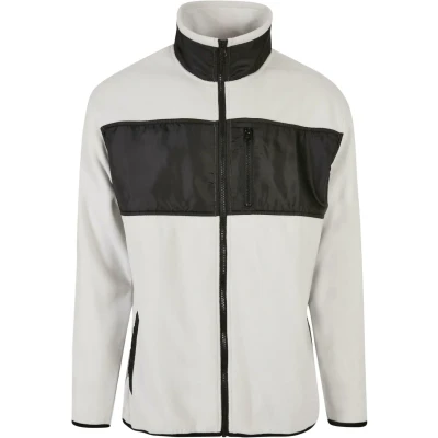 Abbildung von Urban Classics Patched Micro Fleecejacke, Herren, Größe: Small, Wolfgrey