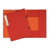Abbildung von 25 x Exacompta Eckspannmappe A4 380g/qm Karton rot/orange