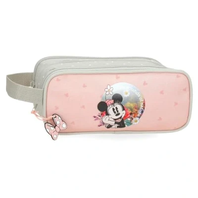 Abbildung von Joumma Disney Federmäppchen, Motiv: Minnie, Wildnatur, grün, 22 x 10 9 cm, Polyester, Dreifaches Federmäppchen