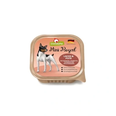 Abbildung von GranataPet Mini Royal Lachs &amp; Pute, Nassfutter für Hunde, Hundefutter ohne Getreide Zuckerzusatz, Alleinfuttermittel ausgewachsene 11 x 150 g
