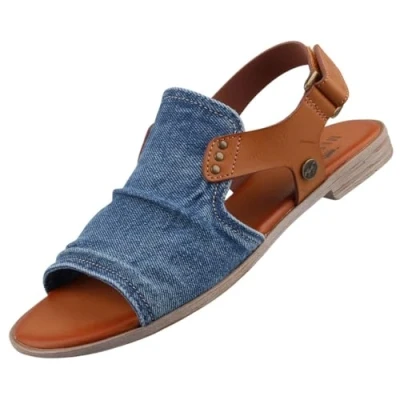Abbildung von Mustang Riemensandalette, Damen, Größe: 38, Jeansblau Schuhe