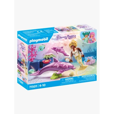 Abbildung von Playmobil 71501 Princess Magic Bausatz Meerjungfrau mit Delfinen