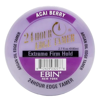 Abbildung von EBIN NEW YORK 24 Stunden Edge Tamer Refresh Extrem fester Halt, 2,7 Unzen, Acai Beere Kein Abblättern, keine weißen Rückstände, Glanz und Geschmeidigkeit mit Arganöl Rizinusöl
