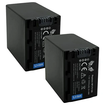 Abbildung von 2X SK Akku Sony NP FV100 3300mAh für DCR SX63 SX85 HDR CX900 PJ740 PJ810 VG900 /// FV50 FV70 FV120