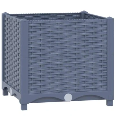 Abbildung von vidaXL Hochbeet Blumenkasten Gemüsebeet Pflanzbeet Blumenbeet Pflanzkasten Blumenkübel Pflanzkübel Kräuterbeet 40x40x38cm Polypropylen
