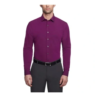 Abbildung von Kenneth Cole Herren Ungelistetes Kleid Shirt Solid Klassisches Hemd, Himbeere, 46 cm 47 Hals 86 89 Ärmel