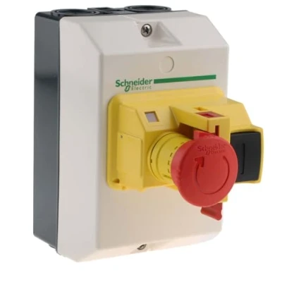 Abbildung von Schneider Electric GV2MCK04 Aufbaugehäuse, IP55, Not Aus Schlagtaster für GV2M