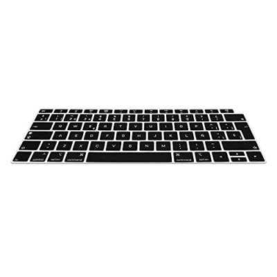 Abbildung von kwmobile Silikon Tastaturschutz QWERTY (Spanien) kompatibel mit Apple MacBook Air 13&quot; 2018 2019 2020 A1932 in Schwarz