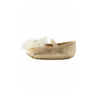Abbildung von Next BABY BOW Occasion Lauflernschuh für Kinder, Größe: 19, Gold Schuhe