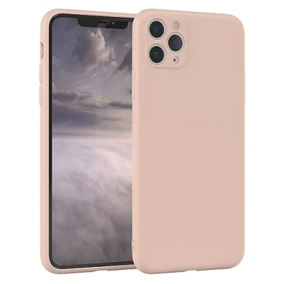 Abbildung von EAZY Case Silikonhülle für iPhone 11 Pro Max Hülle Silikon Rosa weich stoßfeste Handyhülle Schutzhülle mit Kameraschutz Dünn Premium Schutz Cover TPU Bumper in Altrosa Pastell