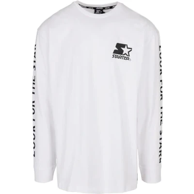 Abbildung von Starter Longsleeve Langarmshirt, Herren, Größe: XXL, White