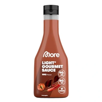 Abbildung von MORE NUTRITION Light Gourmet Sauce, 285ml BBQ, kalorienreduzierte ohne Zuckerzusatz und unnötigem Fett