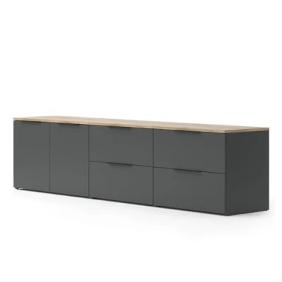Abbildung von Vicco Wohnwand Wido, Anthrazit/Sonoma, 3 Teile