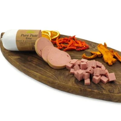 Abbildung von Paw Natural Hundewurst schnittfest 3x400g Ente Wurst Gluten &amp; getreidefrei aus frischem Fleisch gesunder Tiere (Ente, 3x400gr)