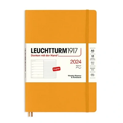 Abbildung von LEUCHTTURM1917 367782 Wochenkalender &amp; Notizbuch Softcover Medium (A5) 2024, 12 Monate, Rising Sun, Englisch
