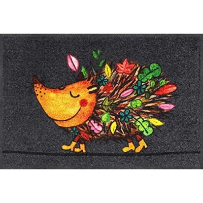 Abbildung von Salonloewe Funky Hedgy Fußmatte 50 x 75 cm Sauberlaufmatte Eingangs Matte Igel bunt witzig waschbar Fussabtreter Herbst Farben