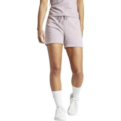 Abbildung von adidas Women&#039;s Essentials Monogram Fleece Graphic Shorts Lässige, preloved fig, XXS
