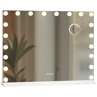 Abbildung von CLP Schminkspiegel Norlina, Vergrößerungsspiegel (10 fach), LED, USB Ports