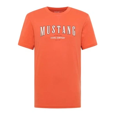 Abbildung von Mustang Style Austin Tshirt print, Herren, Größe: Large, Orange