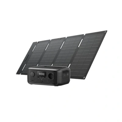 Abbildung von ECOFLOW Tragbare Powerstation RIVER 3 245 Wh mit 45 W Solarpanel, bis zu 600 Leistung, verdoppelte Laufzeit GaN,